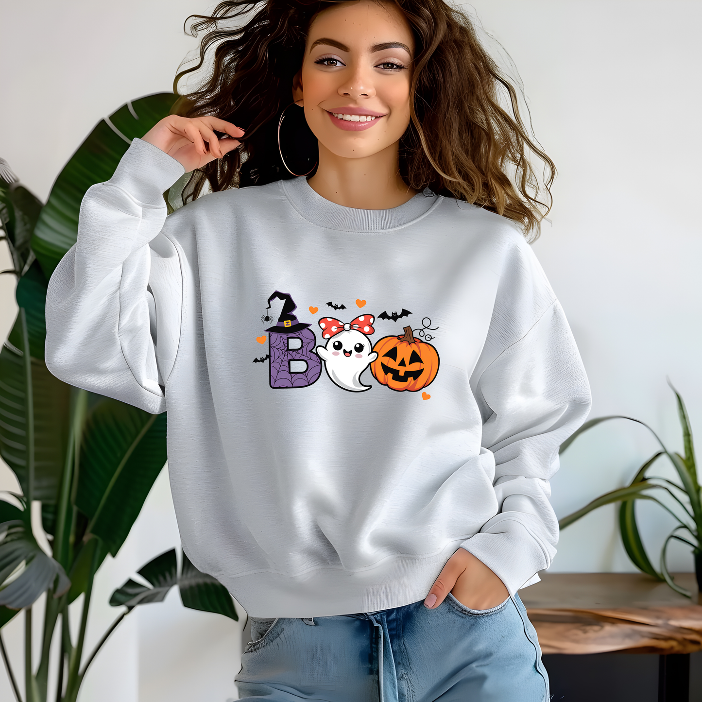 Cute Boo Crewneck Fall Sweatshirt and TShirt